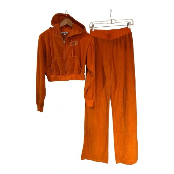 I AM GIA Tracksuit Set Burnt Orange Women’s Size XS/S Y2K - Picture 2 of 14